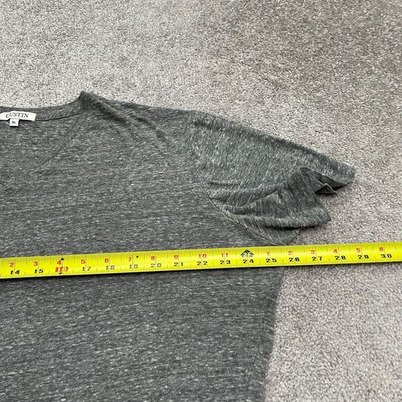 Gustin Basic T-Shirt Mens XL Hrather Gray V-Neck Short Sleeve Essential Tee Top - Picture 11 of 12